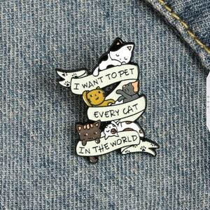 ✨3 FOR $28✨🆕  "PET EVERY CAT" PIN/BROOCH